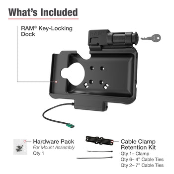 RAM-HOL-SAM58CPKLU:RAM-HOL-SAM58CPKLU_4:RAM Key Locking USB-C Powered Dock for Samsung Tab Active5 & 3