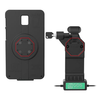 RAM-GDS-DOCKLL-U1CP-RJ45AU:RAM-GDS-DOCKLL-U1CP-RJ45AU_3:GDS Uni-Conn™ Left Locking Powered Dock with USB-A & RJ45 Data