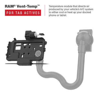 RAM-HOL-SAM58CPKLT-RJ45AU:RAM-HOL-SAM58CPKLT-RJ45AU_4:RAM USB-C Low-Profile Dock + USB-A & RJ45 Data for Tab Active5 & 3