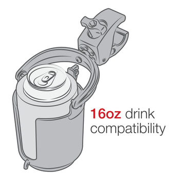 RAM-B-132-400U:RAM-B-132-400U_7:RAM Level Cup™ 16oz Drink Holder with RAM Tough-Claw™ Mount