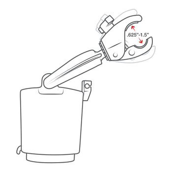 RAM-B-132-400U:RAM-B-132-400U_8:RAM Level Cup™ 16oz Drink Holder with RAM Tough-Claw™ Mount