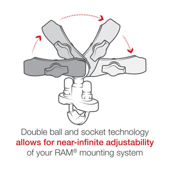 RAM-B-132RU:RAM-B-132RU_3:RAM Level Cup 16oz Drink Holder with U-Bolt Base - .5" - 1.25" Rails