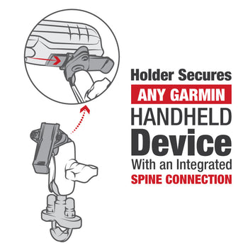 RAM-B-149Z-A-GA76U:RAM-B-149Z-A-GA76U_4:RAM Spine Clip Garmin Mount with Handlebar U-Bolt Base