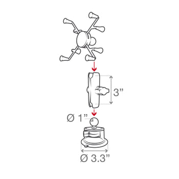 RAM-B-166-UN8U:RAM-B-166-UN8U_5:RAM X-Grip with RAM Twist-Lock™ Suction Cup Mount for 7"-8" Tablets