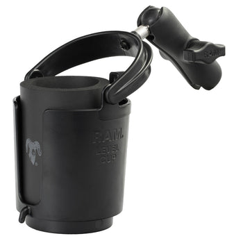 RAP-B-132B-201U:RAP-B-132B-201U_1:RAM Level Cup™ 16oz Drink Holder with Double Socket Arm