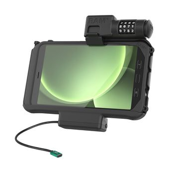RAM-HOL-SAM58CPCLU:RAM-HOL-SAM58CPCLU_1:RAM Combo Locking USB-C Powered Dock for Samsung Tab Active5 & 3