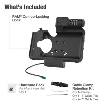RAM-HOL-SAM58CPCLU:RAM-HOL-SAM58CPCLU_5:RAM Combo Locking USB-C Powered Dock for Samsung Tab Active5 & 3