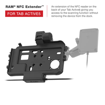 RAM-HOL-SAM58CPT-CAU:RAM-HOL-SAM58CPT-CAU_6:RAM USB-C Low-Profile Dock + USB-C & USB-A Data for Tab Active5 & 3