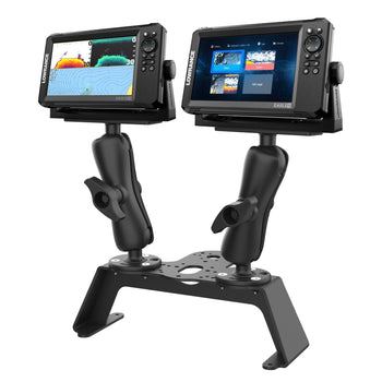 RAM-FF1-D-115-2:RAM-FF1-D-115-2_1:RAM Fishfinder Deck Kit with Dual Marine Electronic Mount