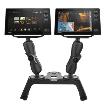 RAM-FF1-D-202-25-202-2:RAM-FF1-D-202-25-202-2_1:RAM Fishfinder Deck Kit with Dual Humminbird Helix 8-10 & XPLORE Mount