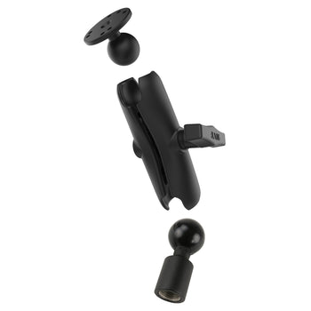 RAM-101-218-1U:RAM-101-218-1U_2:RAM Universal Double Ball Mount with Round Plate and 1/2" NPT Thread