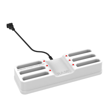 RAM-DOCK-6G-SAM84CPU-GRY:RAM-DOCK-6G-SAM84CPU-GRY_3:RAM 6-Port Dock for Samsung XCover6 Pro with OEM or RAM Skin™ - Gray