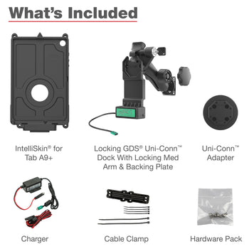 RAM-GDS-U1-SAM88-KIT2:RAM-GDS-U1-SAM88-KIT2_6:GDS Uni-Conn™ Locking Vehicle Bundle for Samsung Tab A9+