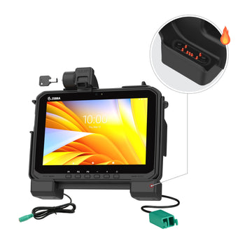 RAM-HOL-ZE25PD2HLU:RAM-HOL-ZE25PD2HLU_1:RAM Power + Dual USB Locking Dock for Zebra ET6x - Heated Pins