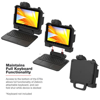 RAM-HOL-ZE25PD2HU:RAM-HOL-ZE25PD2HU_6:RAM Power + Dual USB Dock for Zebra ET6x - Heated Pins