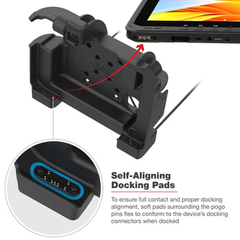 RAM-HOL-ZE25PD2LU:RAM-HOL-ZE25PD2LU_5:RAM Power + Dual USB Locking Dock for Zebra ET6x