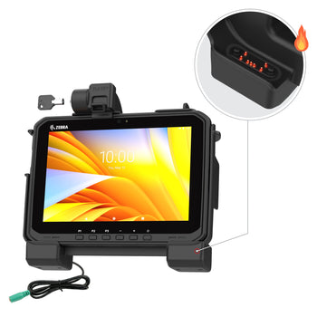RAM-HOL-ZE25PHLU:RAM-HOL-ZE25PHLU_1:RAM Powered Locking Dock for Zebra ET6x - Heated Pins