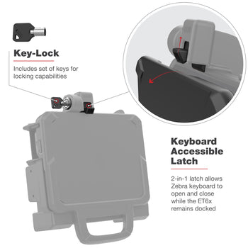 RAM-HOL-ZE25PLU:RAM-HOL-ZE25PLU_6:RAM Powered Locking Dock for Zebra ET6x