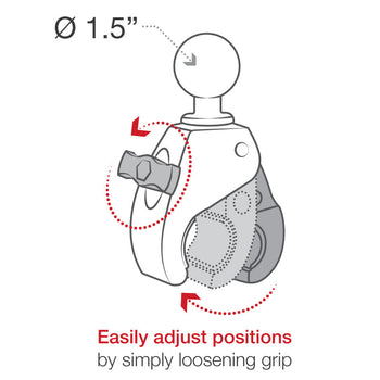 RAM Tough-Claw™ Small Clamp Ball Base