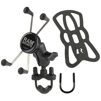 RAM-B-149Z-A-UN10U:RAM-B-149Z-A-UN10U_2:RAM X-Grip Large Phone Mount with Handlebar U-Bolt Base - Short