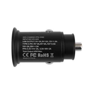 GDS Type-C and Type A 2-Port Cigarette Charger