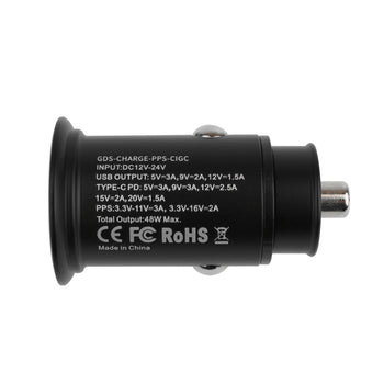 RAM-GDS-CHARGE-PPS-CIGC:RAM-GDS-CHARGE-PPS-CIGC_3:GDS Type-C and Type A 2-Port Cigarette Charger