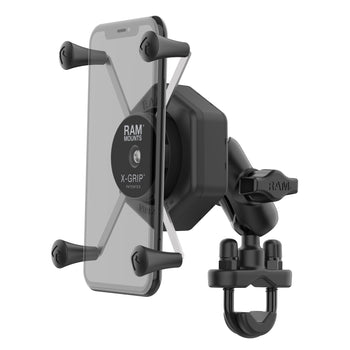 RAM-B-149Z-A-UN10-462:RAM-B-149Z-A-UN10-462_1:RAM X-Grip Large Phone Mount with Vibe-Safe<sup>™</sup> & U-Bolt Base - Short