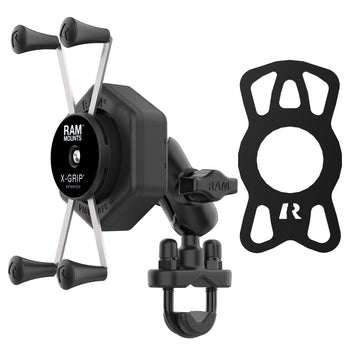 RAM-B-149Z-A-UN10-462:RAM-B-149Z-A-UN10-462_2:RAM X-Grip Large Phone Mount with Vibe-Safe<sup>™</sup> & U-Bolt Base - Short