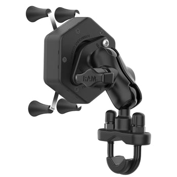 RAM X-Grip Phone Mount with Vibe-Safe™ & U-Bolt Base - Short
