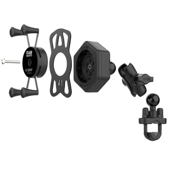 RAM X-Grip Phone Mount with Vibe-Safe™ & U-Bolt Base - Short