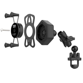 RAM-B-149Z-A-UN7-462:RAM-B-149Z-A-UN7-462_4:RAM X-Grip Phone Mount with Vibe-Safe™ & U-Bolt Base - Short