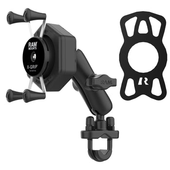 RAM-B-149Z-UN7-462:RAM-B-149Z-UN7-462_2:RAM X-Grip Phone Mount with Vibe-Safe™ & U-Bolt Base - Medium