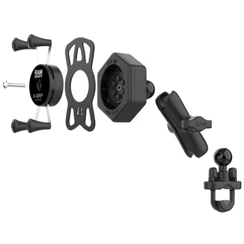 RAM-B-149Z-UN7-462:RAM-B-149Z-UN7-462_4:RAM X-Grip Phone Mount with Vibe-Safe™ & U-Bolt Base - Medium