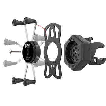 RAM-HOL-UN10-462-400:RAM-HOL-UN10-462-400_5:RAM X-Grip Large Phone Mount with Vibe-Safe<sup>™</sup> & Small Tough-Claw<sup>™</sup>