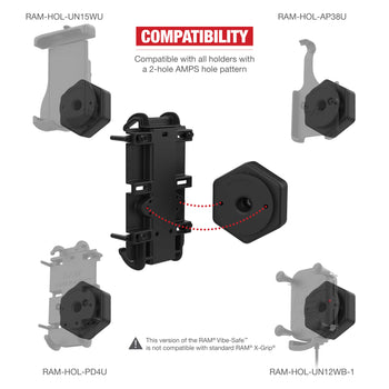 RAP-400-462NPT:RAP-400-462NPT_4:RAM Tough-Claw™ Small Clamp Base with Vibe-Safe™ Adapter