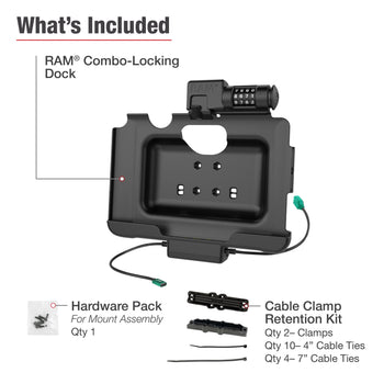 RAM-HOL-SAM57CPCL-1AU:RAM-HOL-SAM57CPCL-1AU_6:RAM Combo-Locking Power + Data Dock for Samsung Tab Active4 Pro