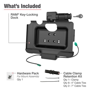 RAM-HOL-SAM57CPKL-1AU:RAM-HOL-SAM57CPKL-1AU_8:RAM Key-Locking Power + Data Dock for Tab Active4 Pro & Tab Active Pro