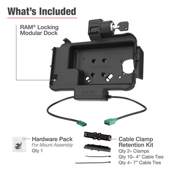 RAM-HOL-SAM58CPKLN-1AU:RAM-HOL-SAM58CPKLN-1AU_5:RAM Locking Modular Power + Single USB Dock for Samsung Tab Active5 & 3