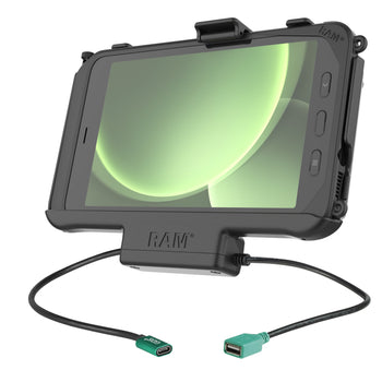 RAM-HOL-SAM60CP-1AU:RAM-HOL-SAM60CP-1AU_1:RAM EZ-Roll'r™ Power + Data Dock Samsung Tab Active5 & 3