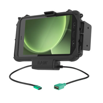 RAM-HOL-SAM60CPN-1AU:RAM-HOL-SAM60CPN-1AU_1:RAM EZ-Roll'r™ Modular Power + Single USB Dock Samsung Tab Active5 & 3