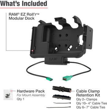 RAM-HOL-SAM60CPN-1AU:RAM-HOL-SAM60CPN-1AU_5:RAM EZ-Roll'r™ Modular Power + Single USB Dock Samsung Tab Active5 & 3