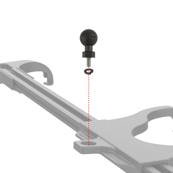 RAP-B-379U-252050-SLW:RAP-B-379U-252050-SLW_2:RAM Tough-Ball<sup>™</sup> with 1/4"-20 x .50" Threaded Stud and Lock Washer