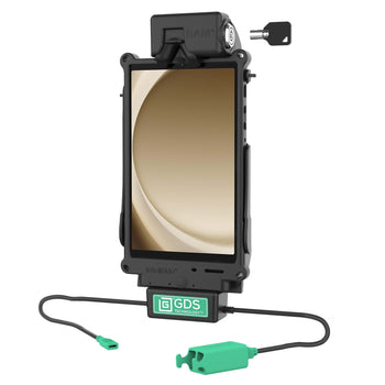 RAM-GDS-DOCKL-SAM80CD2U:RAM-GDS-DOCKL-SAM80CD2U_1:Locking GDS Tough-Dock™ + Dual USB-A for Samsung Tab A9 & A7 Lite 8.7"