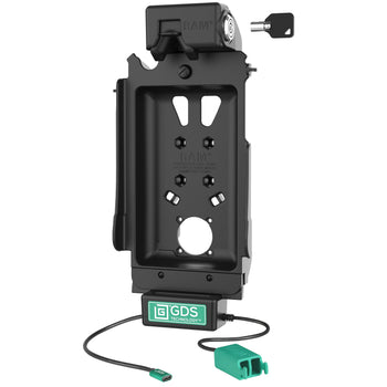 RAM-GDS-DOCKL-SAM80CD2U:RAM-GDS-DOCKL-SAM80CD2U_2:Locking GDS Tough-Dock™ + Dual USB-A for Samsung Tab A9 & A7 Lite 8.7"