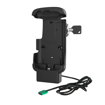 RAM-HOL-ZE24L-C-1U:RAM-HOL-ZE24L-C-1U_2:RAM Locking Form-Fit USB-C Dock for Zebra TC22 & TC27 without Boot