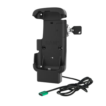 RAM-HOL-ZE24L-CU:RAM-HOL-ZE24L-CU_2:RAM Locking Form-Fit Powered Dock for Zebra TC22 & TC27 with Boot
