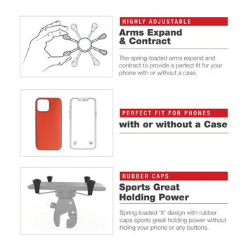 RAM-HOL-UN10-404-2U:RAM-HOL-UN10-404-2U_7:RAM X-Grip Large Phone Mount with Low-Profile Medium Tough-Claw™