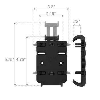 RAM-HOL-PD3-238AU:RAM-HOL-PD3-238AU_9:RAM Quick-Grip™ Universal Phone Holder with Ball