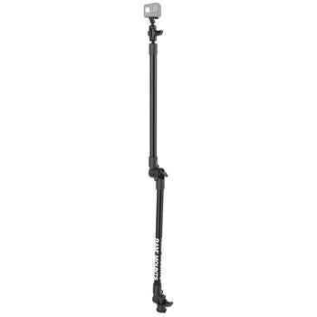 RAP-411-18-18-A-GOP1-1:RAP-411-18-18-A-GOP1-1_1:RAM Tough-Pole™ Camera Mount with Double Pipe & RAM Track-Node™ Base