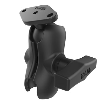 RAM-103-B-238U:RAM-103-B-238U_1:RAM Double Socket Arm with Diamond Ball Plate - C Size Short